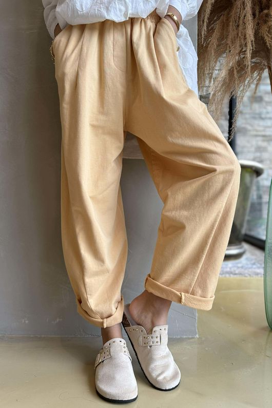 Lagen Seamed Tapered Barrel Pant Tuscan Sun